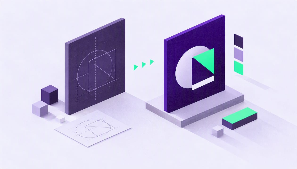 Le forme geometriche richiamano il rinnovo di un logo