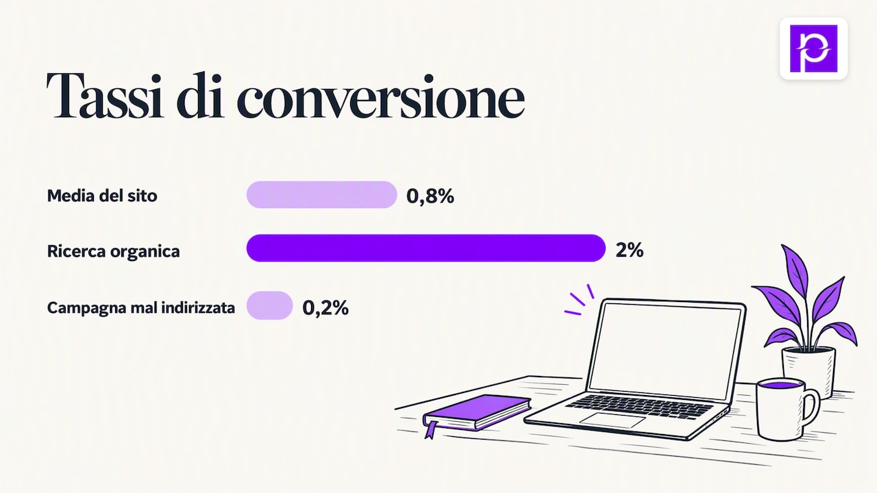 Tassi di conversione medi e per canale