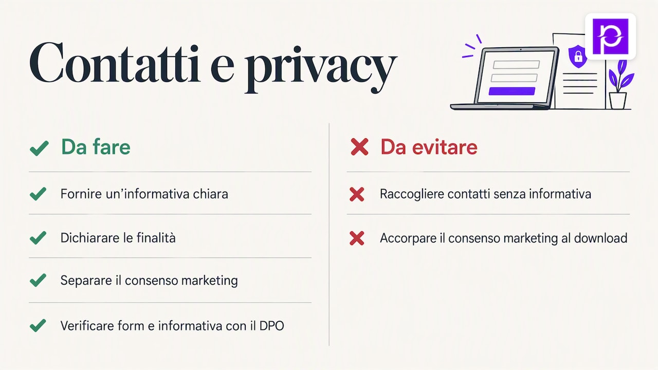 GDPR: quando il catalogo raccoglie contatti — overview diagram