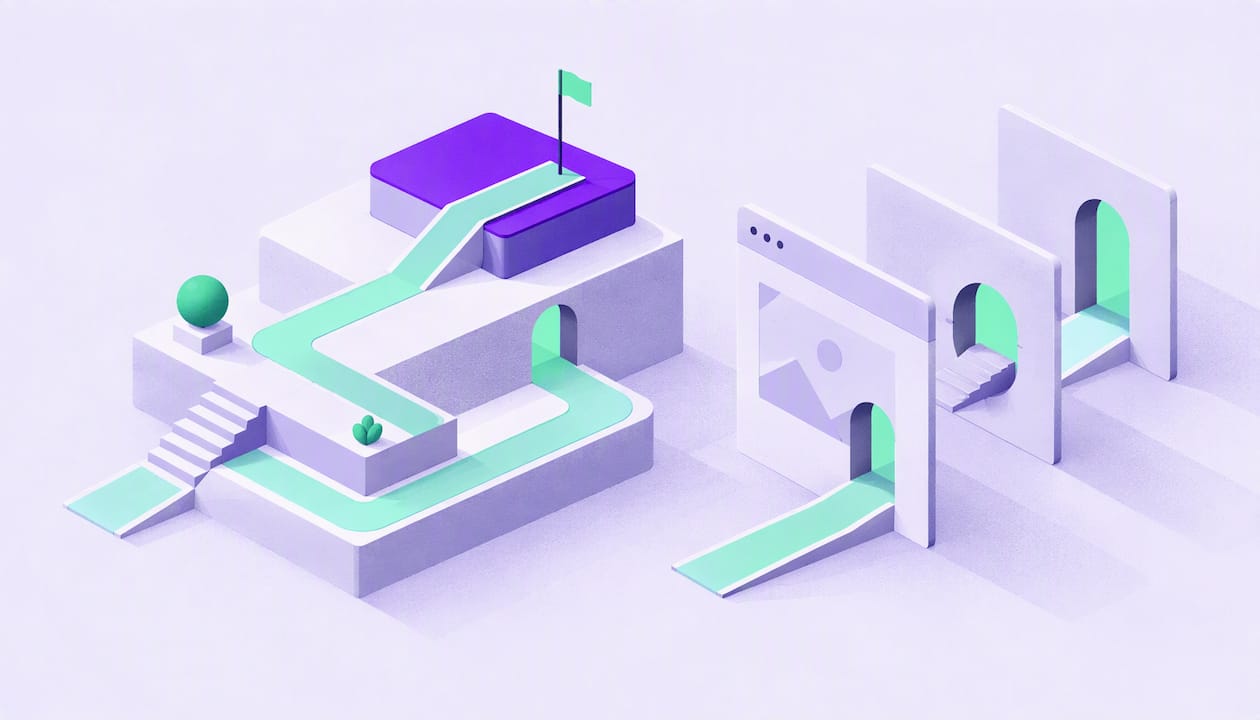 Forme geometriche richiamano l'accessibilità digitale